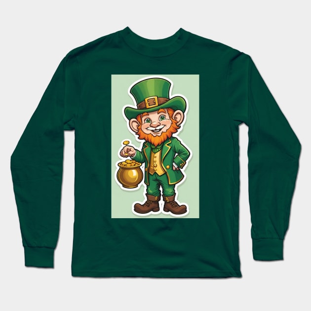 Leprechaun Long Sleeve T-Shirt by Love of animals